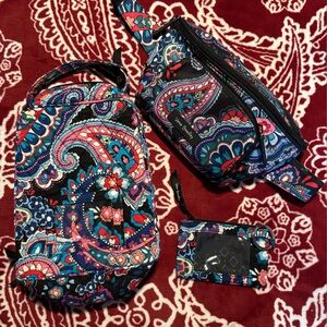 Like New Vera Bradley Haymarket Paisley Bag Set